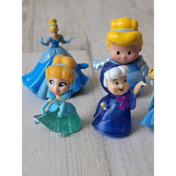 Princess Cinderella Fairy Godmother Ball dress playset toy figure Disney - Picture 3 of 14